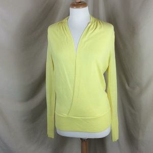 The Limited Yellow Surplice Front Sweater